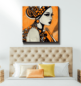 Abstract doodle designs on canvas enhancing office walls